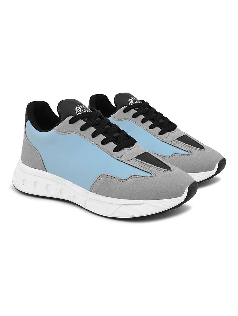 blue synthetic lace up shoes - 21370043 - Standard Image - 1