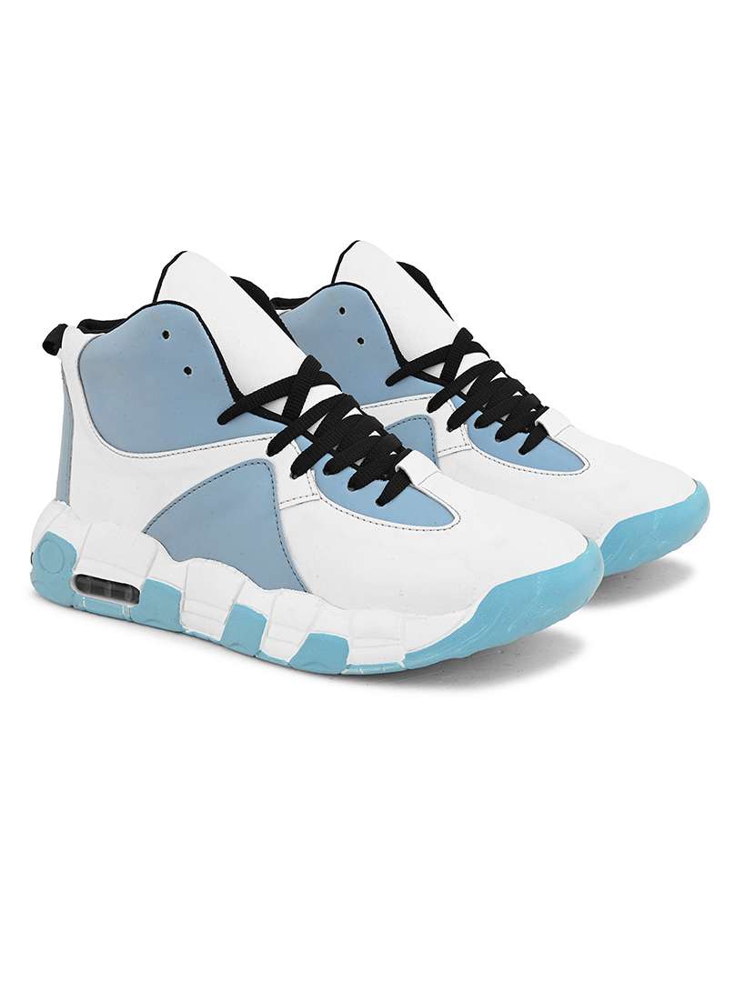 blue synthetic lace up shoes - 21370058 - Standard Image - 1