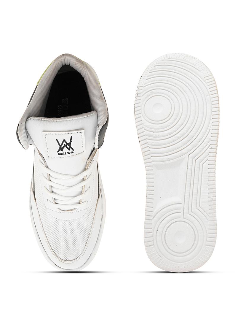 white synthetic lace up shoes - 21370059 - Standard Image - 4