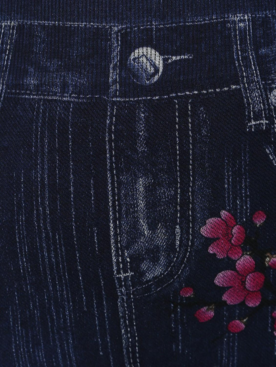 women blue floral printed jegging - 21370075 - Standard Image - 4