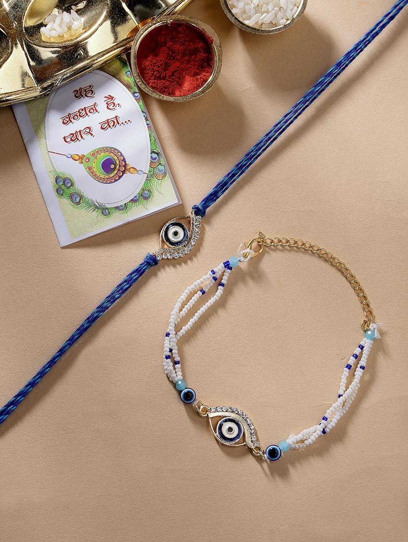 set of 2 evil eye rakhi - 21370133 - Standard Image - 1
