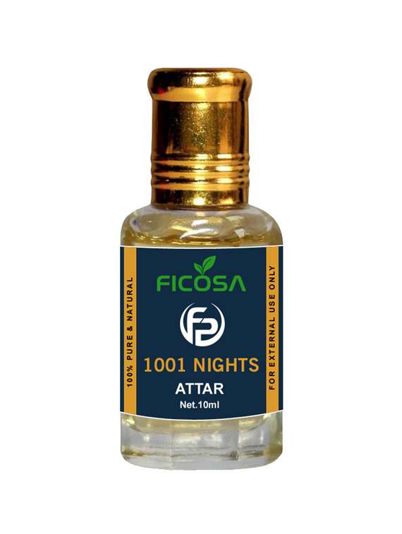 ficosa 1001 night attar 0% alcohol with floral fragrance (10ml) 