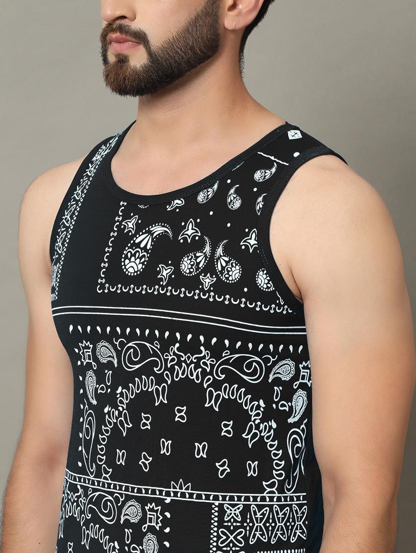 men sleeveless front print t-shirt - 21370664 - Standard Image - 4