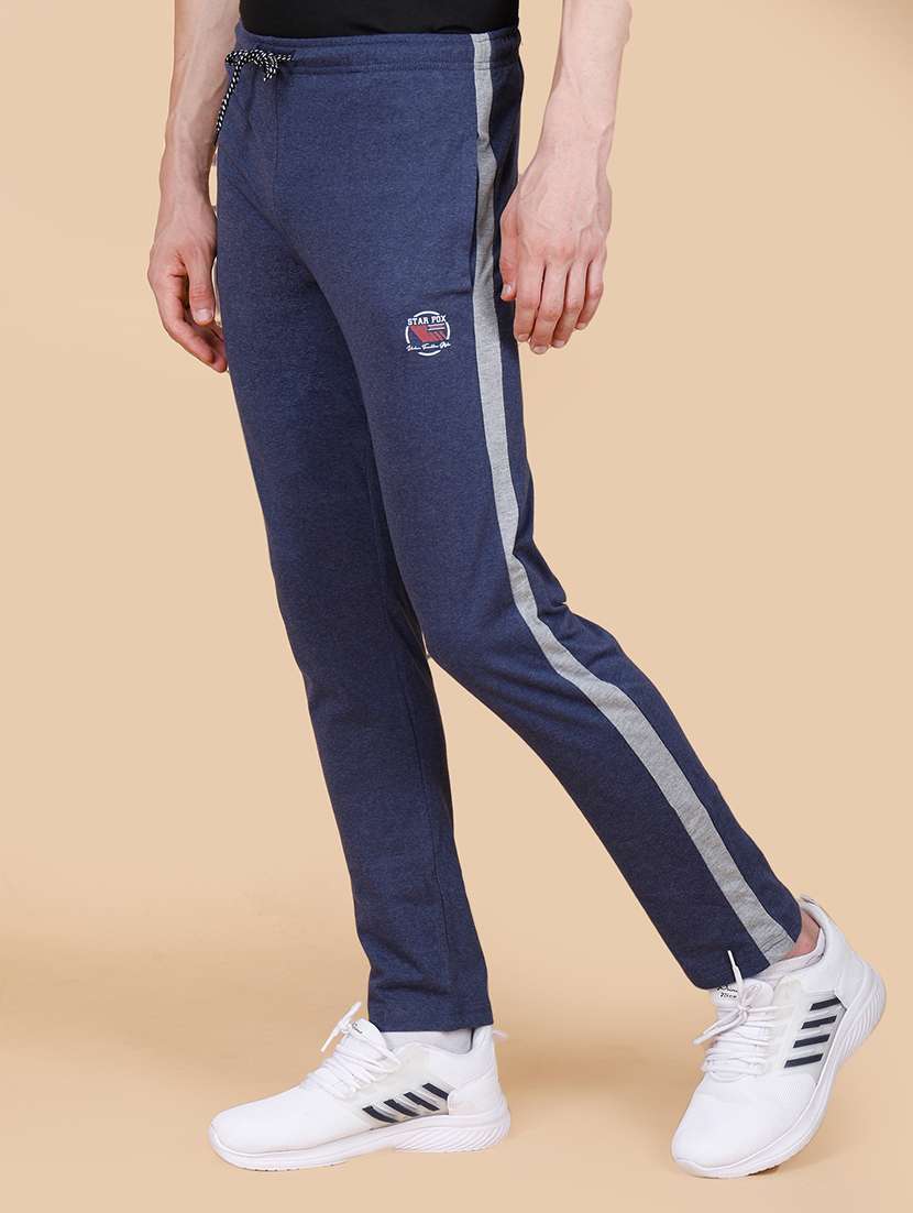 men mid rise side striped ankle length track pant - 21370667 -  Standard Image - 1