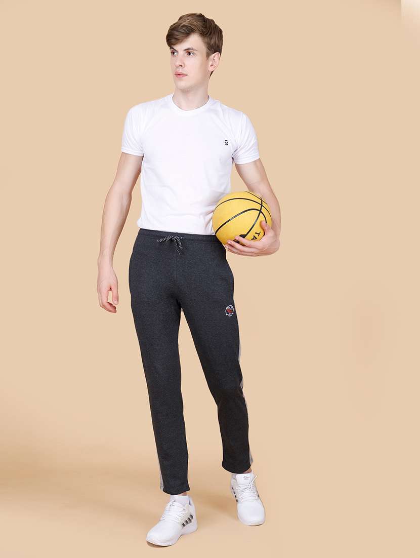 men mid rise side striped ankle length track pant - 21370669 -  Standard Image - 4