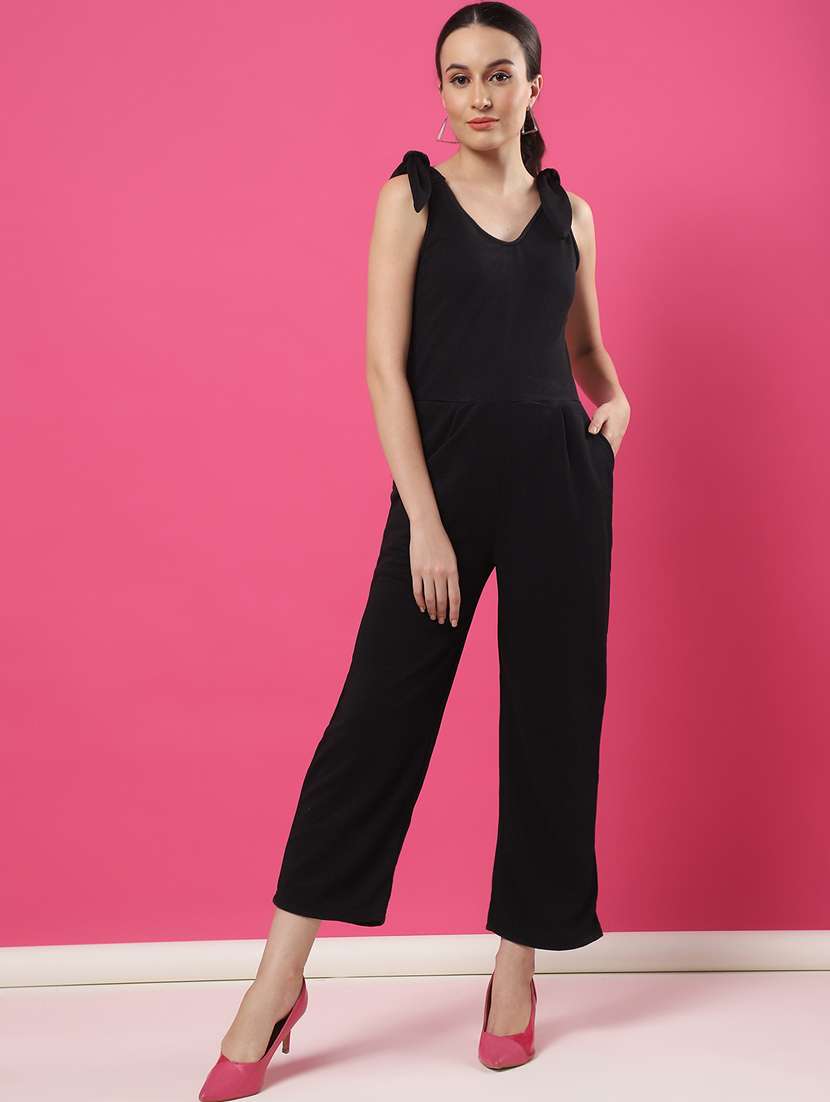 women solid full length jumpsuit - 21370882 - Zoom Image - 0