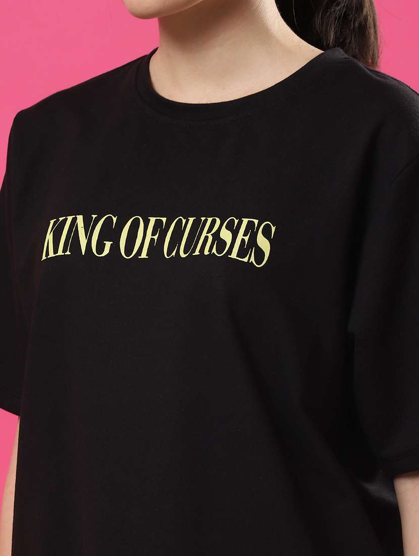 women back print round neck oversized t-shirt - 21370917 -  Standard Image - 4