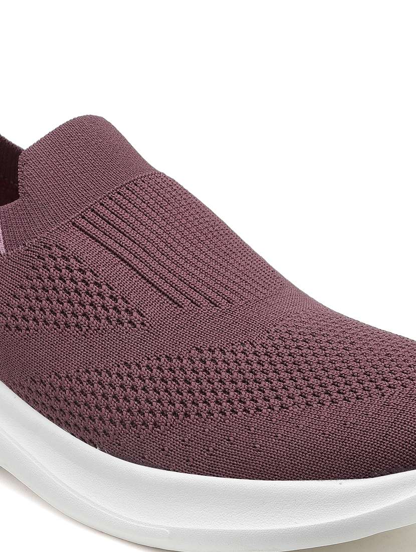 men purple solid sports shoe - 21371400 -  Standard Image - 4
