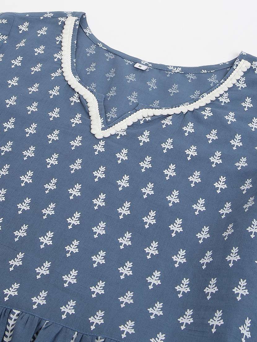 grey cotton regular tunic - 21371671 -  Standard Image - 4