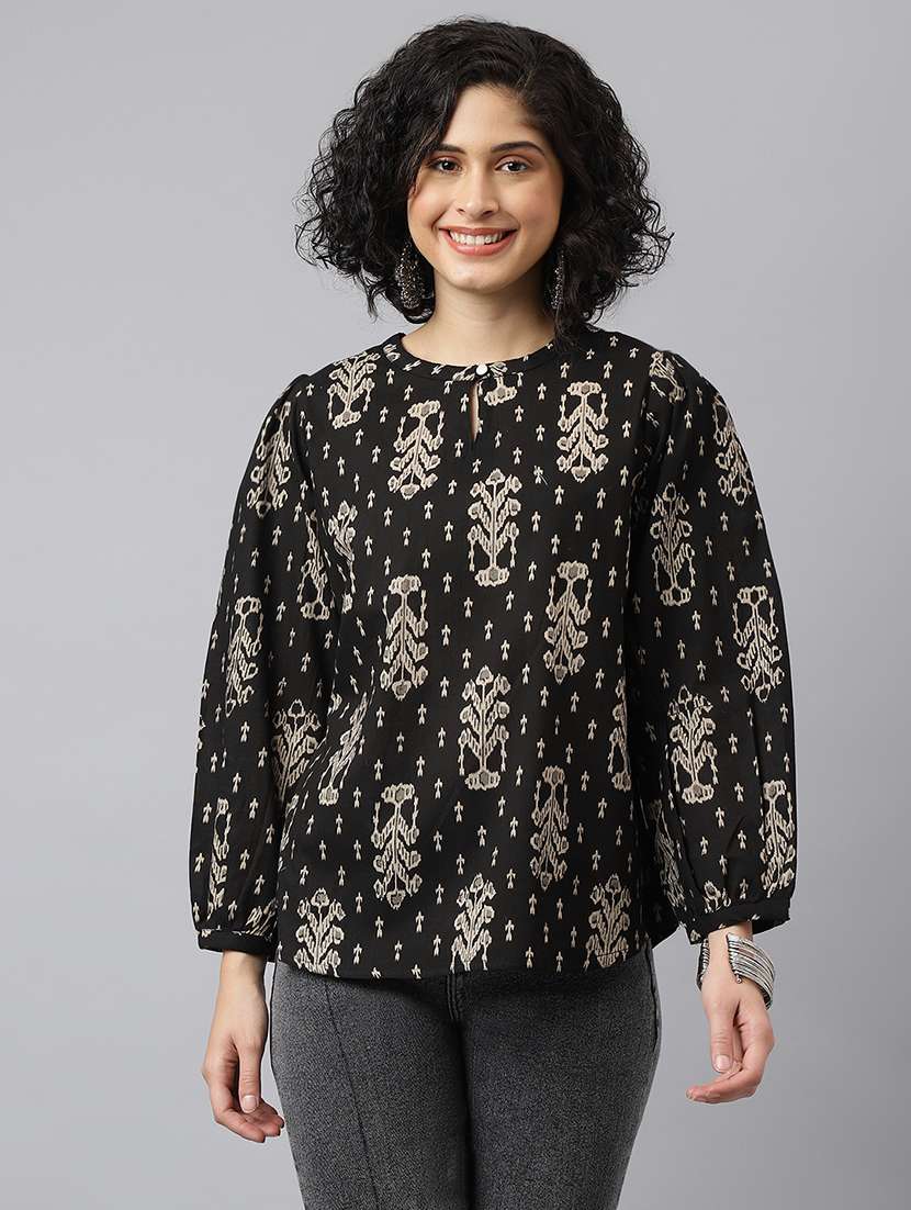 black cotton regular tunic