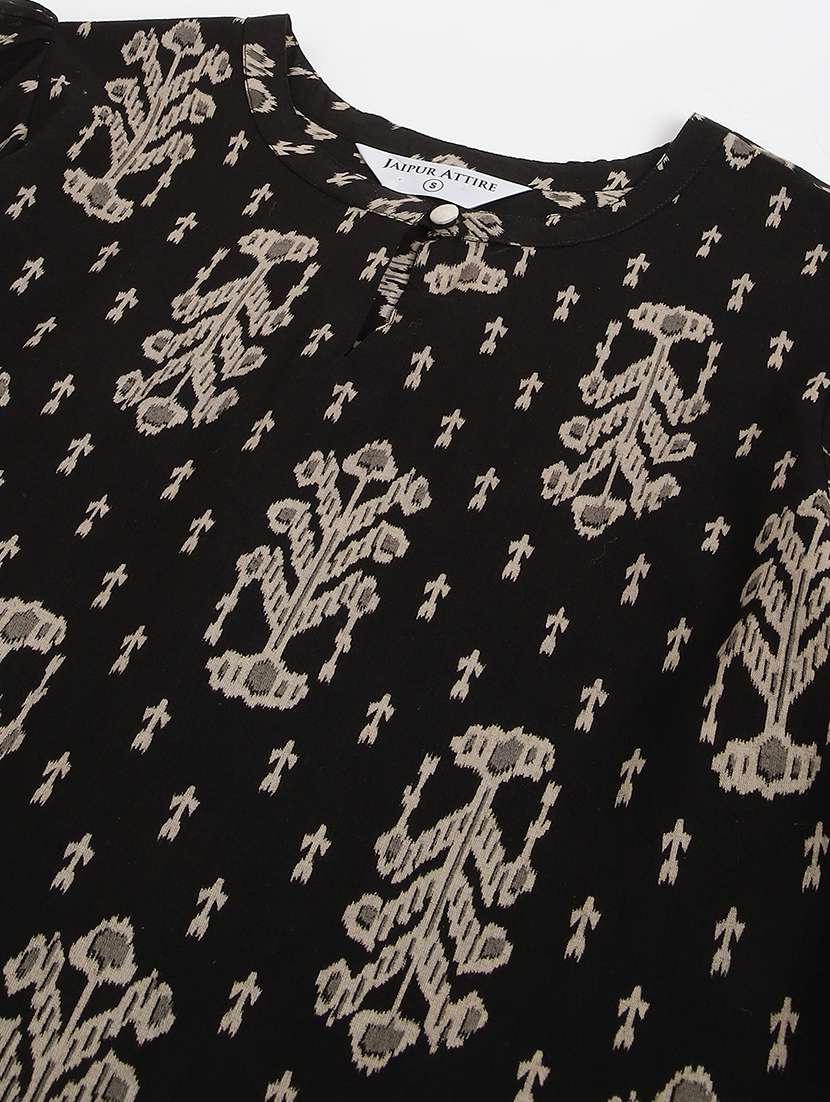 black cotton regular tunic - 21371675 -  Standard Image - 4