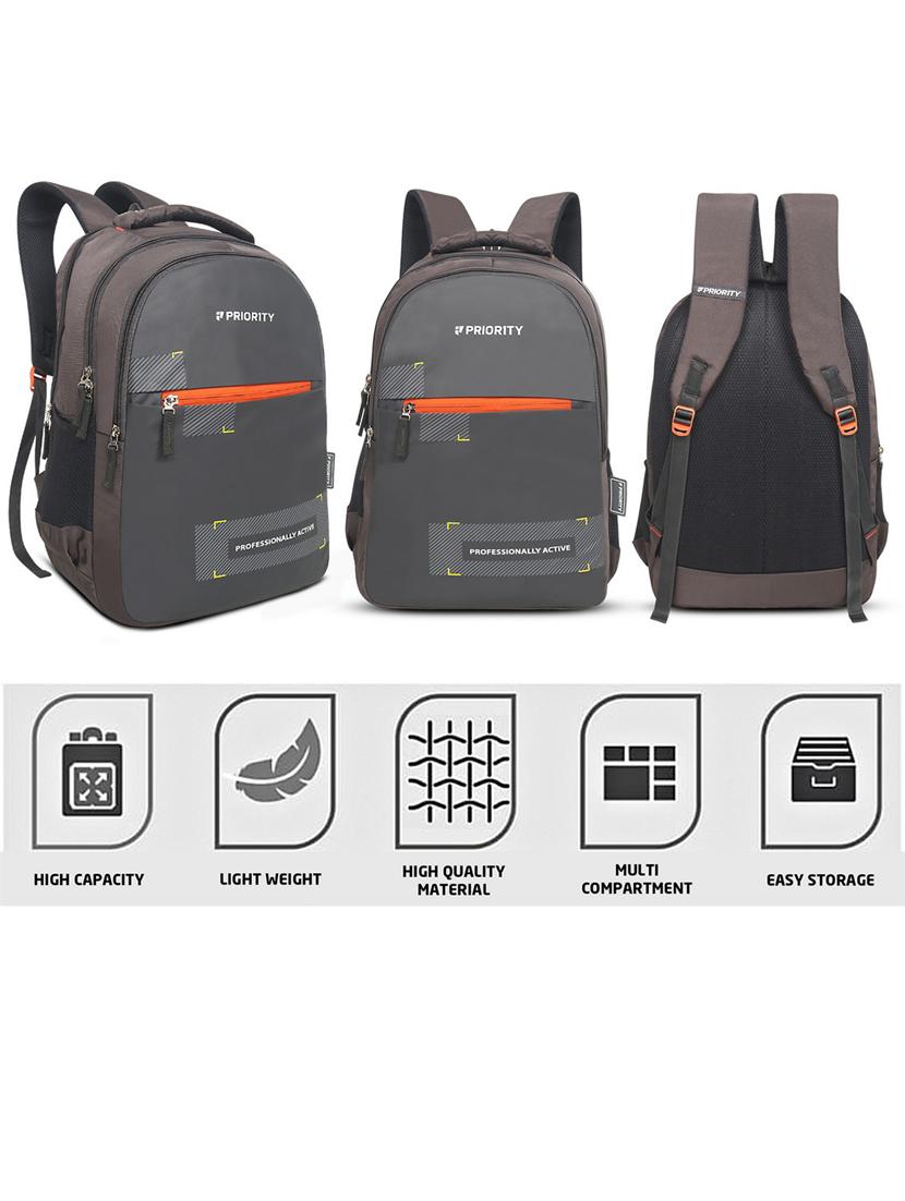 grey polyester backpack - 21371696 - Standard Image - 4