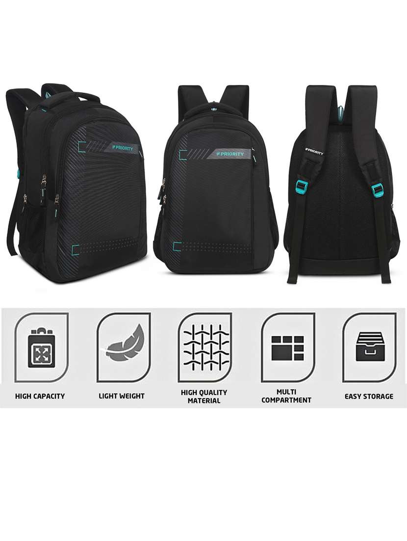 men black solid backpack - 21371705 -  Standard Image - 4