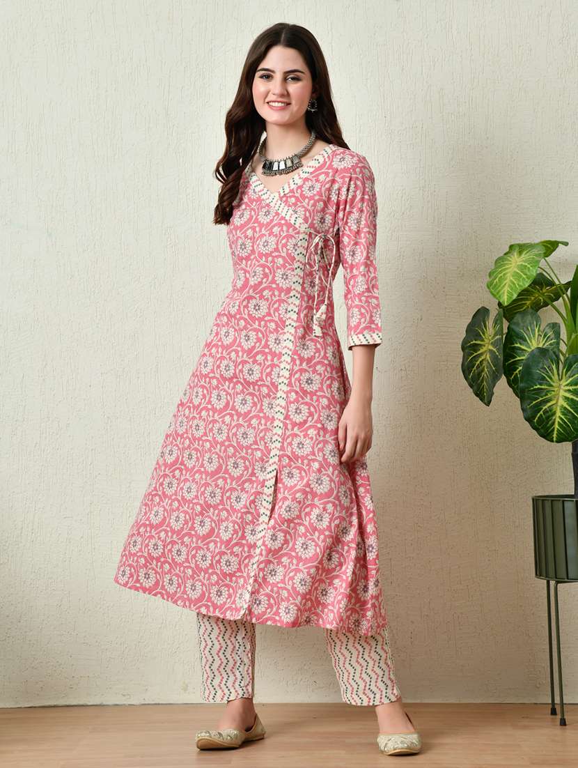 women three quarter sleeve suit set - 21371740 - Standard Image - 1