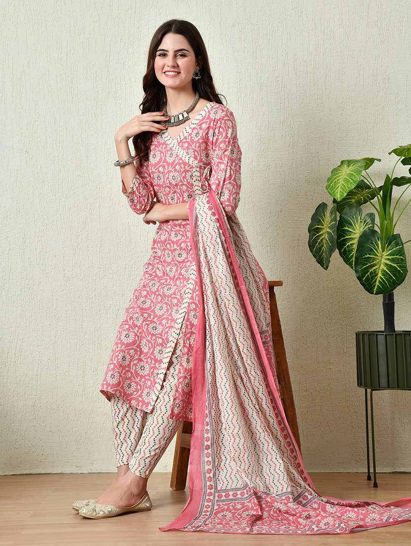 women three quarter sleeve suit set - 21371740 - Standard Image - 4