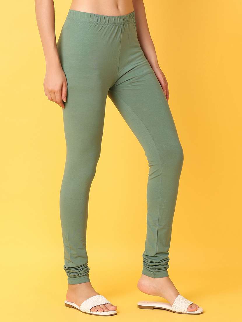 women solids churidar leggings - 21371939 -  Standard Image - 1