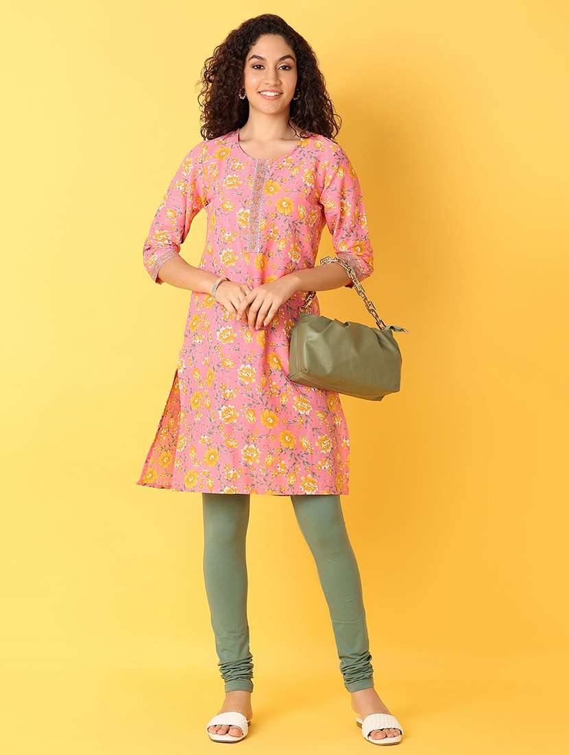 women solids churidar leggings - 21371939 -  Standard Image - 4