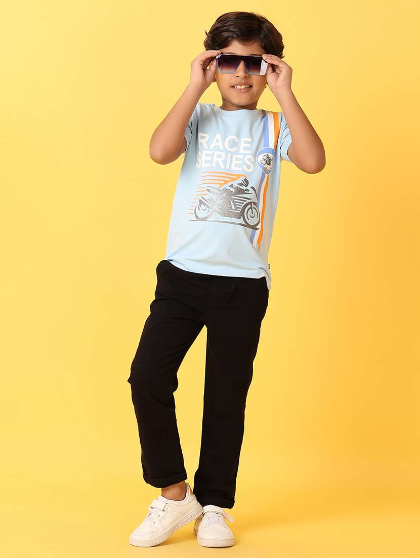 boy black solid cotton jeans - 21371955 -  Standard Image - 4