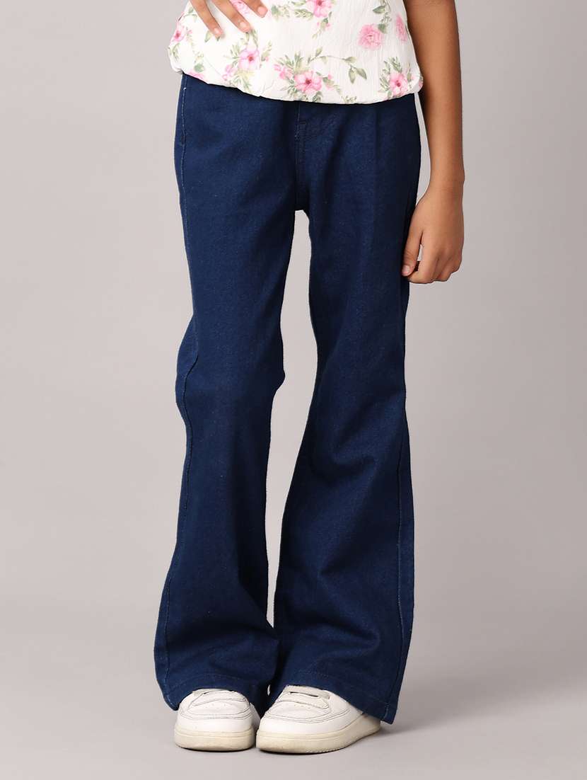girls solid bootcut jeans