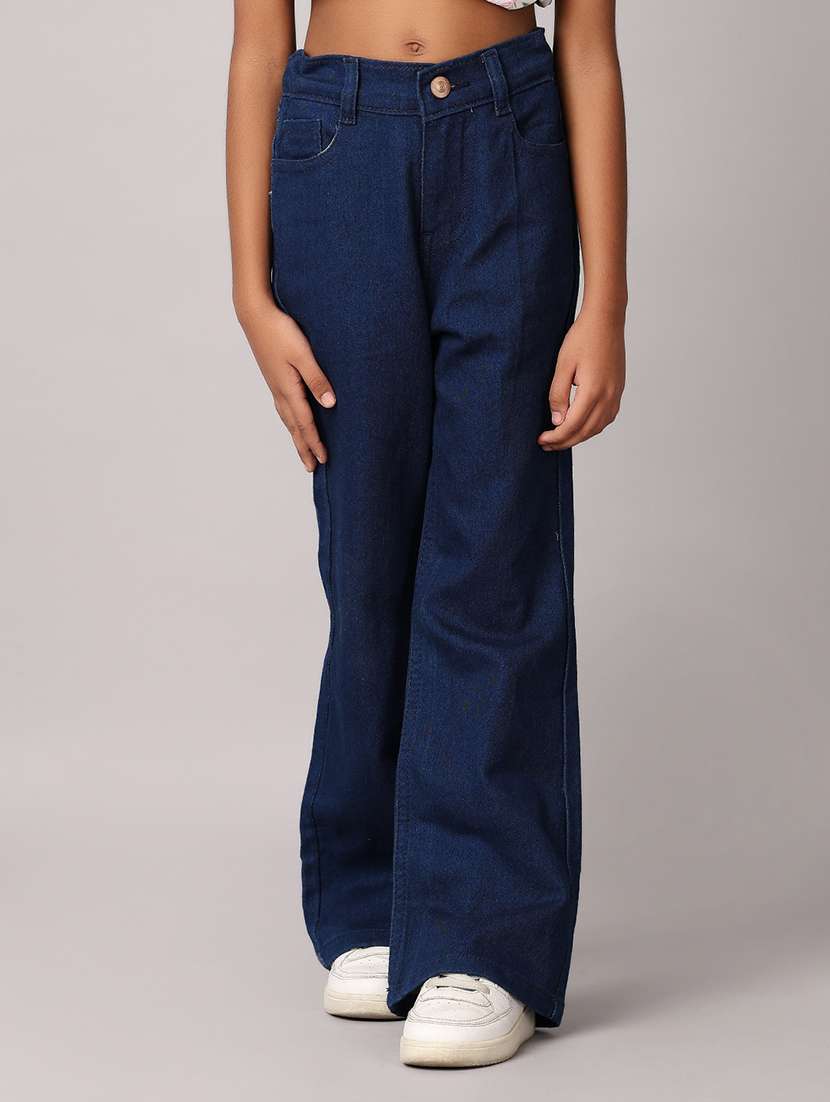 girls solid bootcut jeans - 21371991 - Standard Image - 1