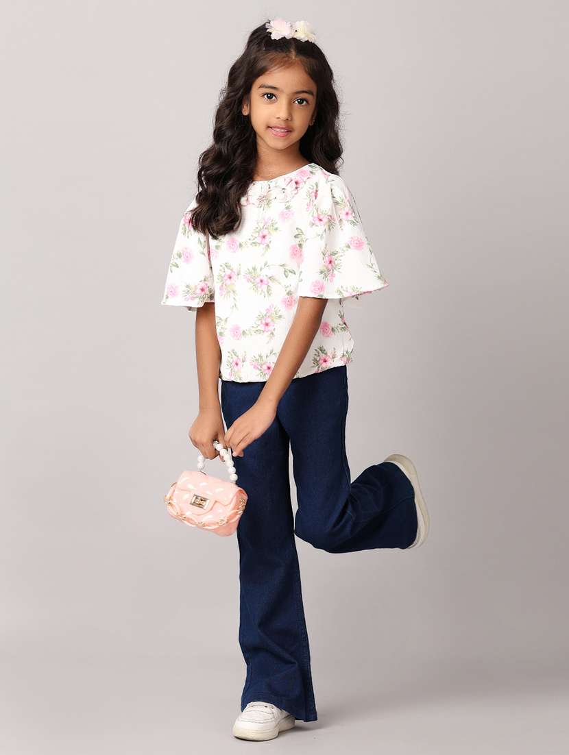 girls solid bootcut jeans - 21371991 - Standard Image - 4