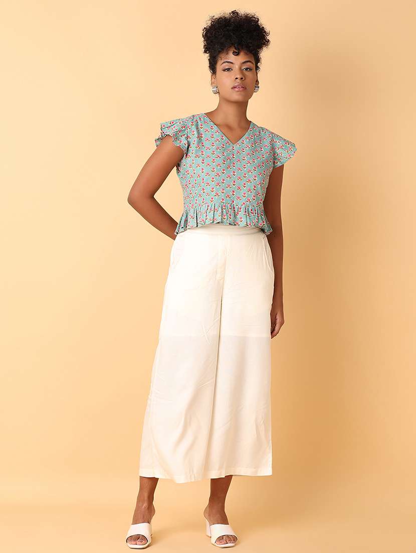 women printed cotton crop top - 21372009 -  Standard Image - 4