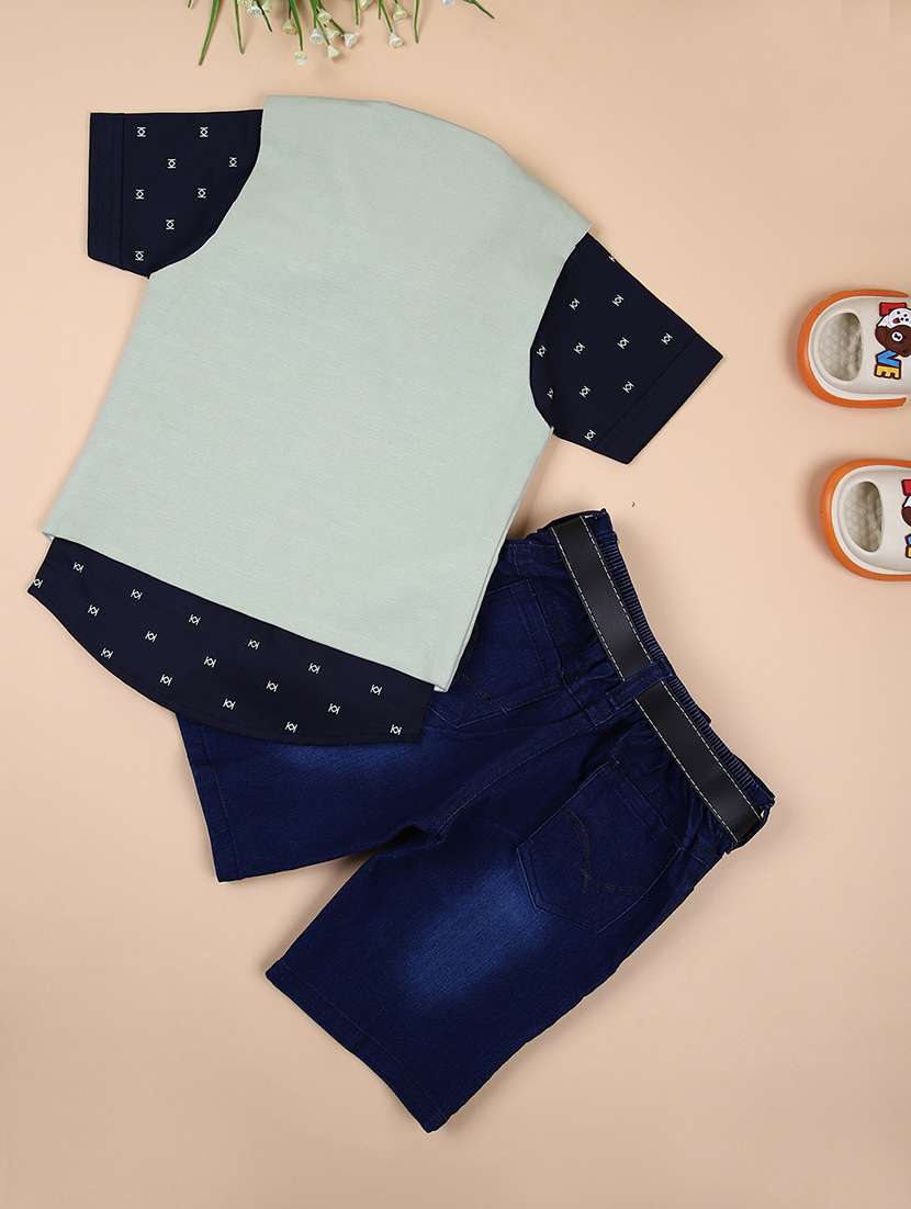 boys printed shirt & shorts set - 21372050 -  Standard Image - 1