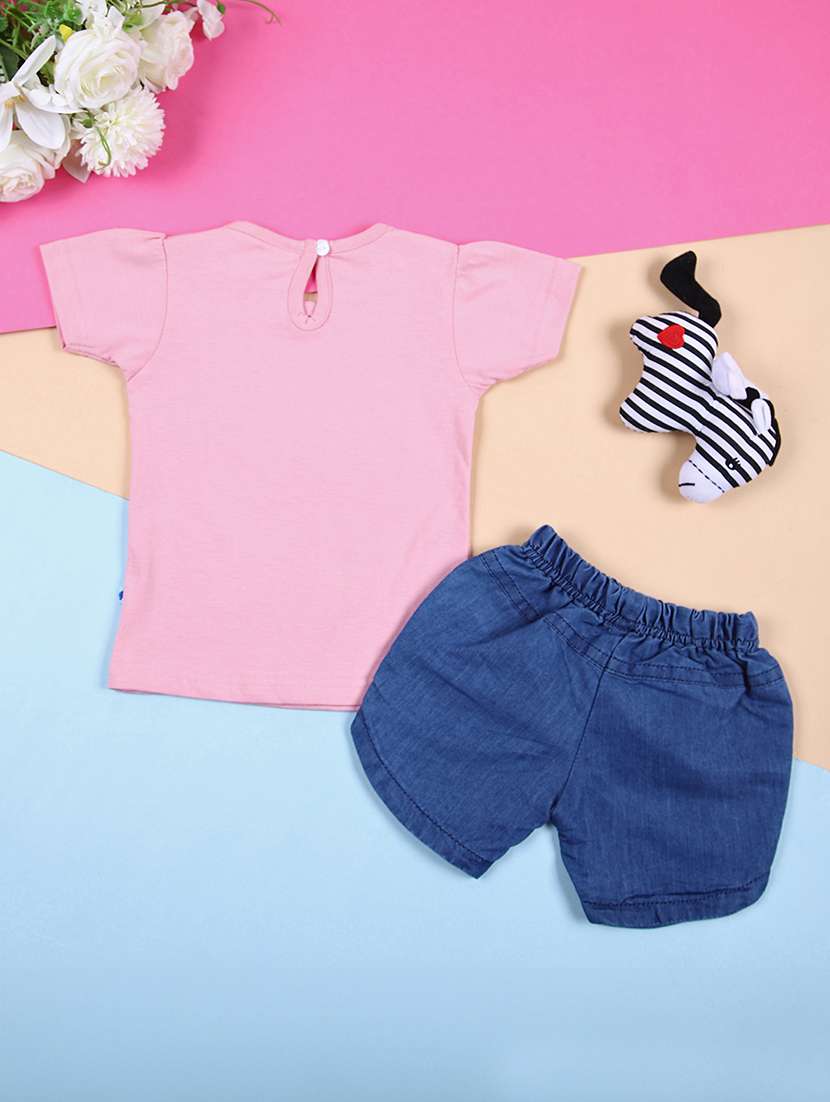 girls printed casual wear short set - 21372202 - Standard Image - 1