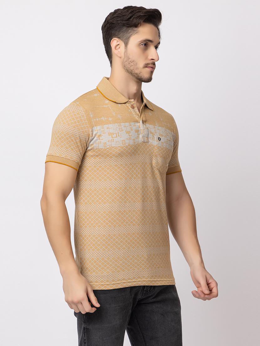 men polo neck printed t-shirt - 21372316 -  Standard Image - 1