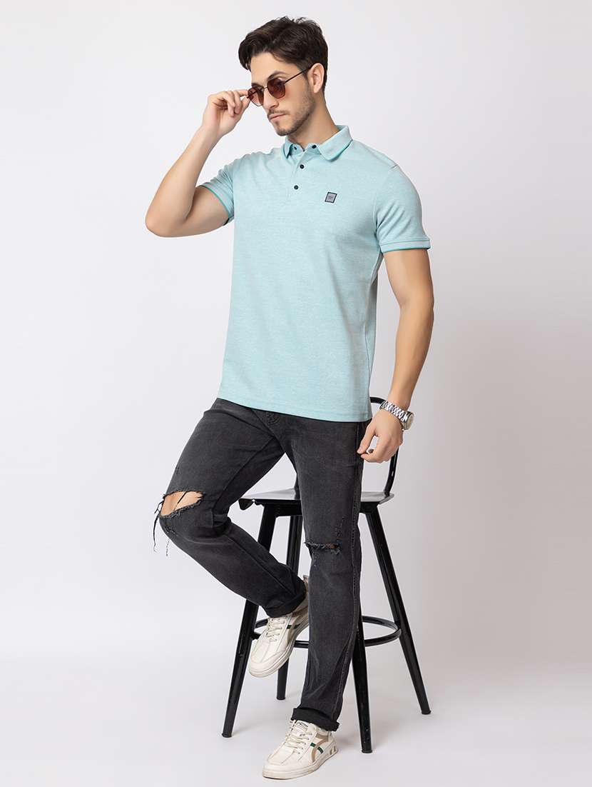 men short sleeves polo neck t-shirt - 21372334 - Standard Image - 4