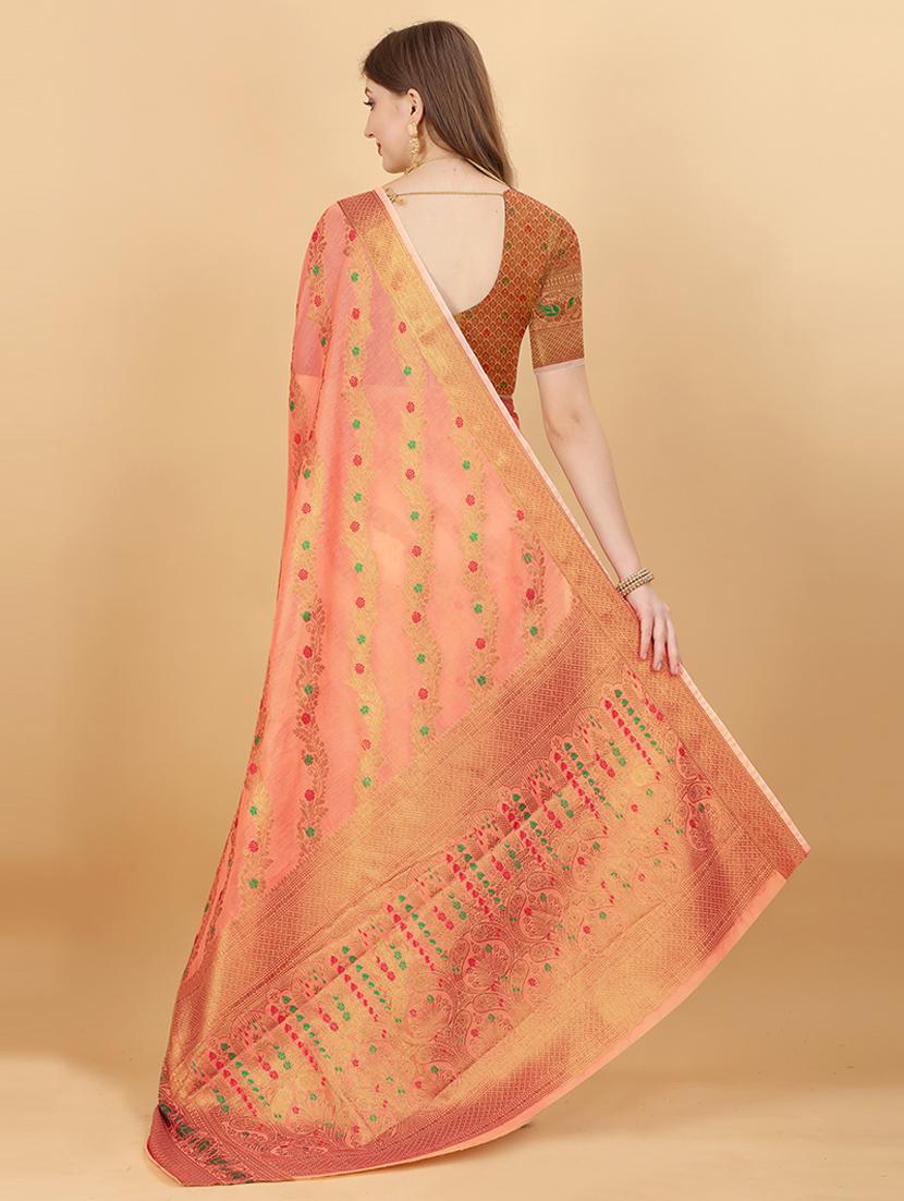 women self design bordered saree with blouse - 21372414 - Standard Image - 1