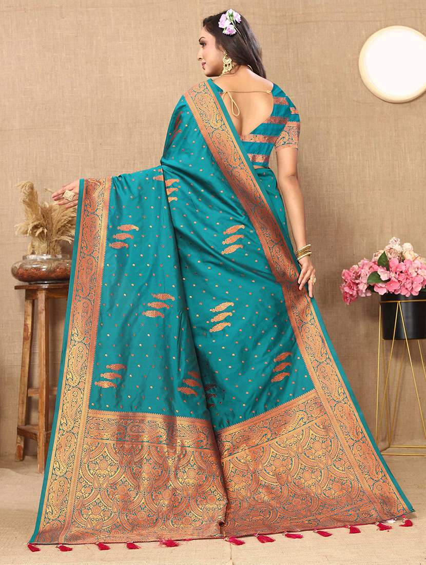 women self design bordered saree with blouse - 21372415 - Standard Image - 1