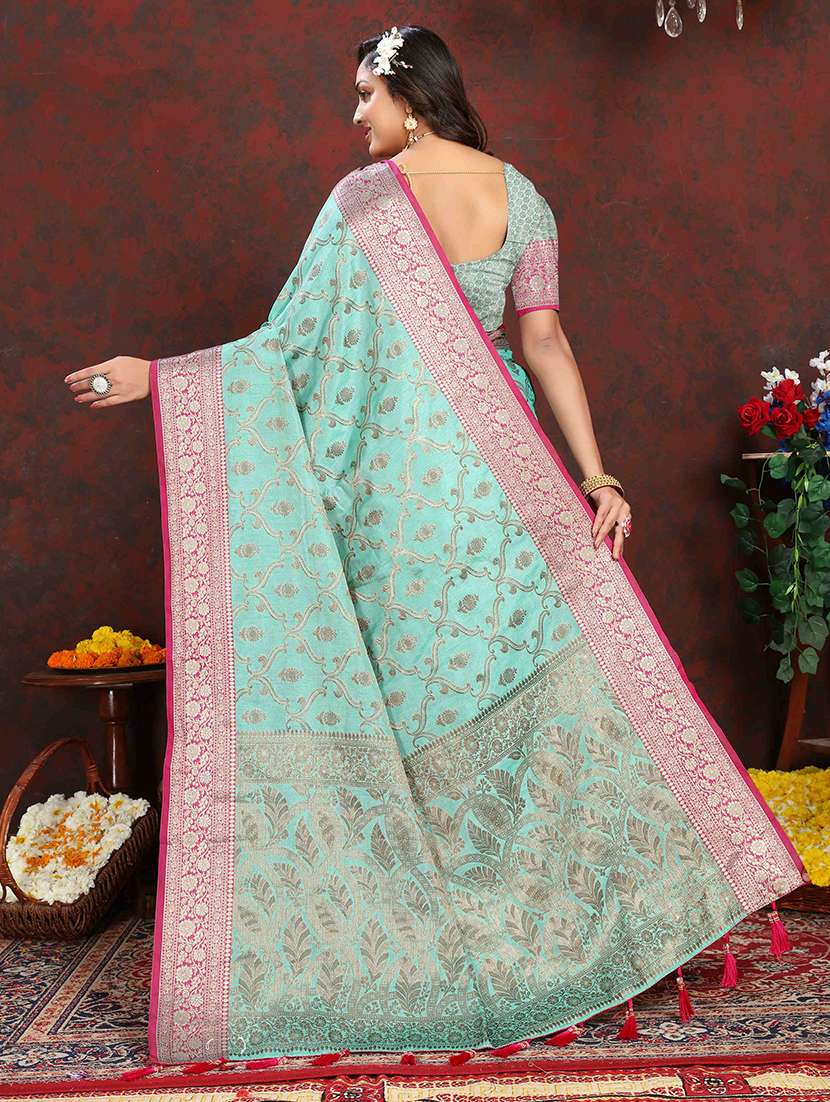 women self design bordered saree with blouse - 21372419 -  Standard Image - 1