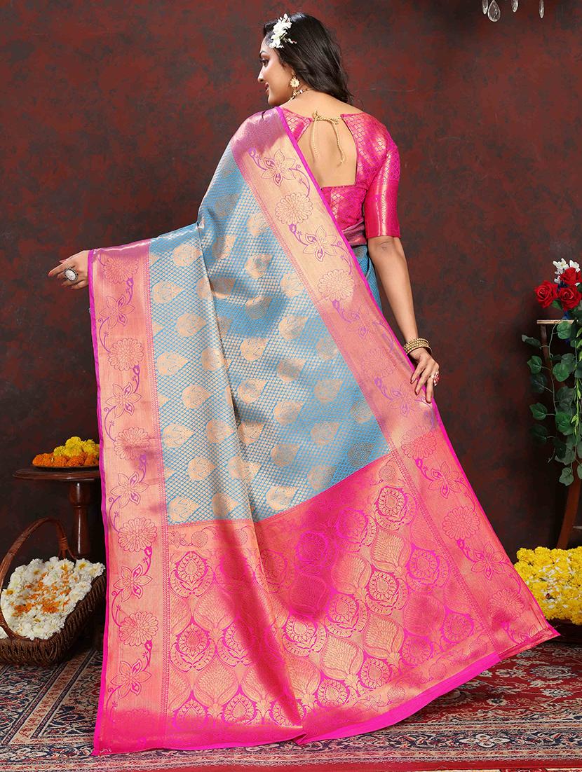 women self design banarasi saree with blouse - 21372445 -  Standard Image - 1