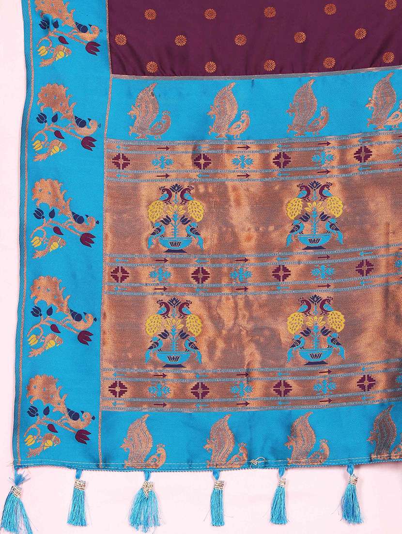 women self design paithani saree with blouse - 21372448 - Standard Image - 4