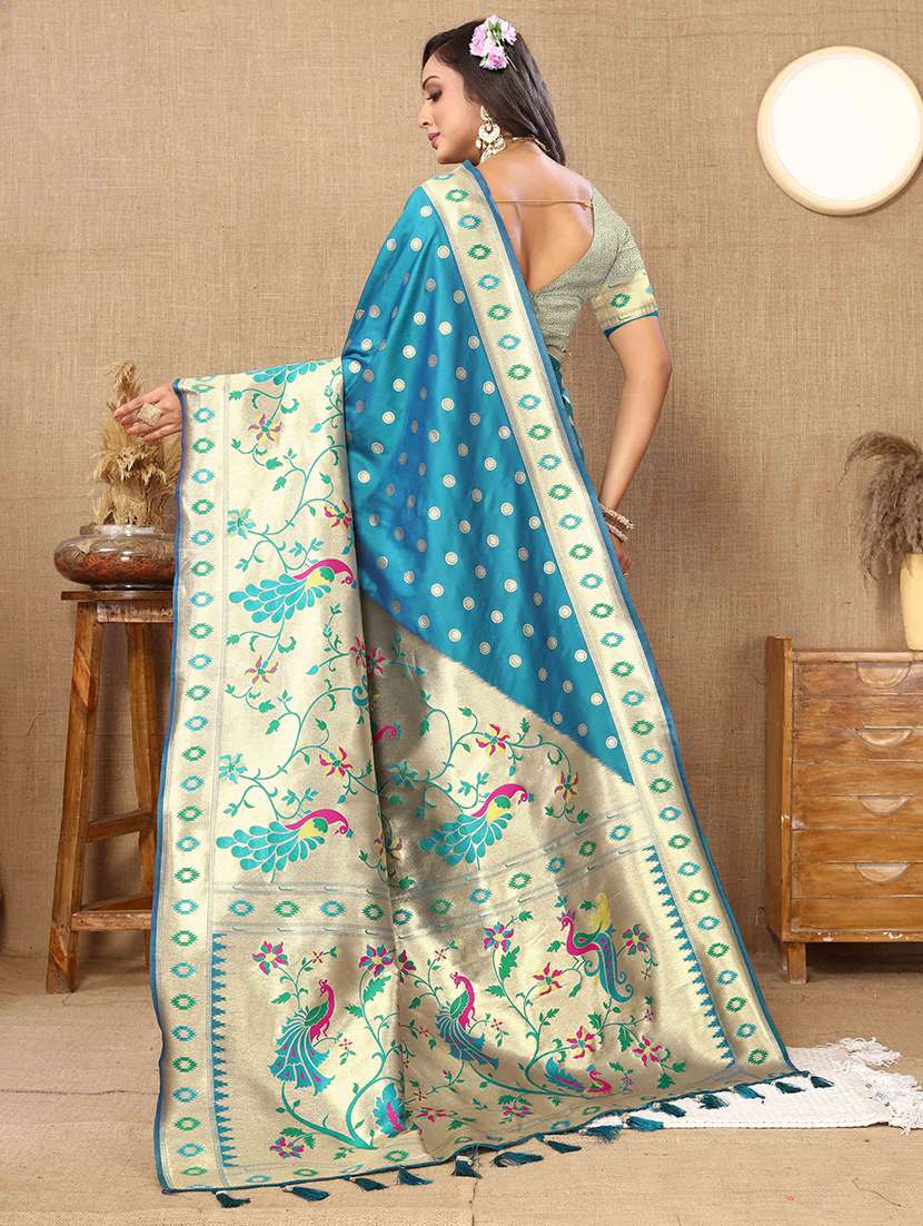 women self design paithani saree with blouse - 21372457 -  Standard Image - 1