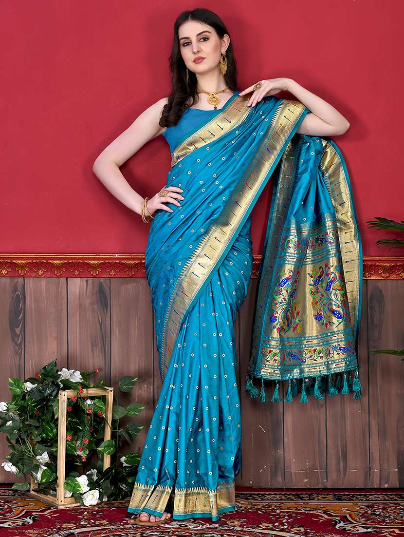 women self design paithani saree with blouse - 21372489 -  Standard Image - 1