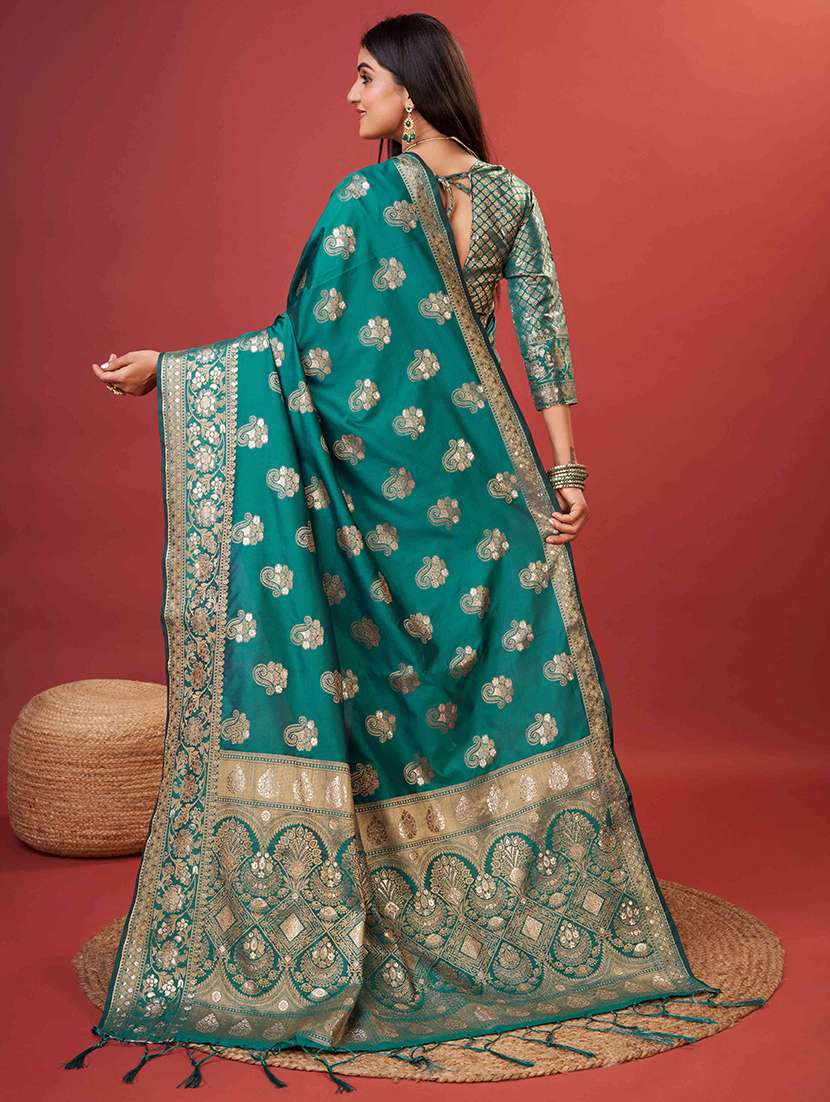 women self design bordered saree with blouse - 21372517 -  Standard Image - 1