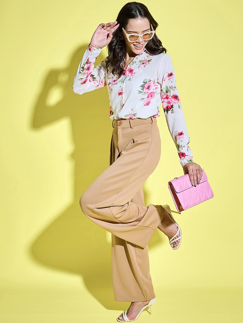 women floral print collared long sleeves shirt - 21374081 - Standard Image - 4