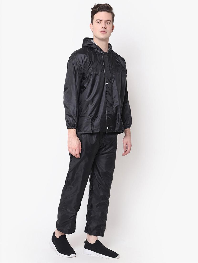 men hooded solid rain suit set - 21374093 - Standard Image - 1