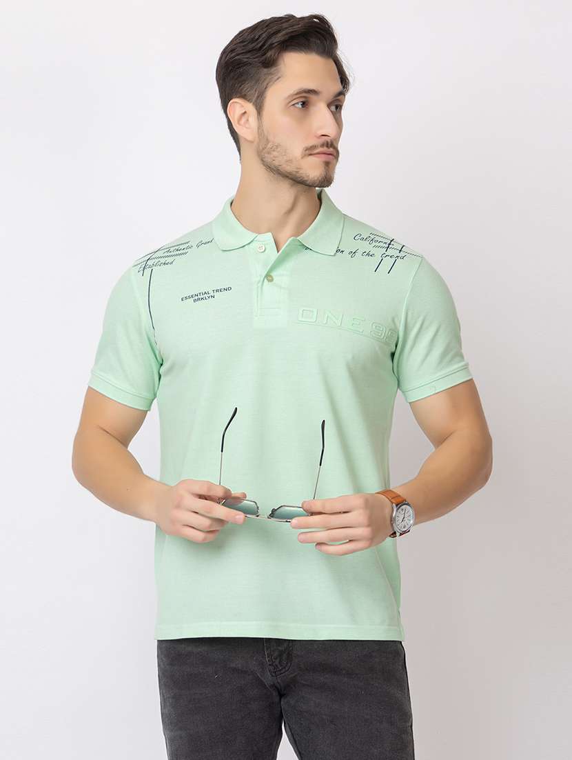 men short sleeves polo neck t-shirt