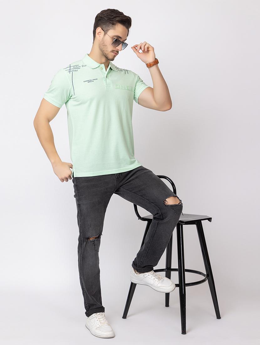 men short sleeves polo neck t-shirt - 21374169 - Standard Image - 4