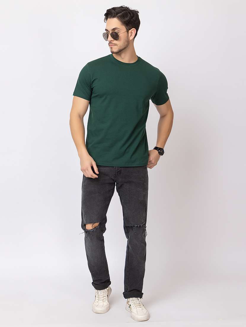 men round neck plain t-shirt - 21374328 - Standard Image - 4