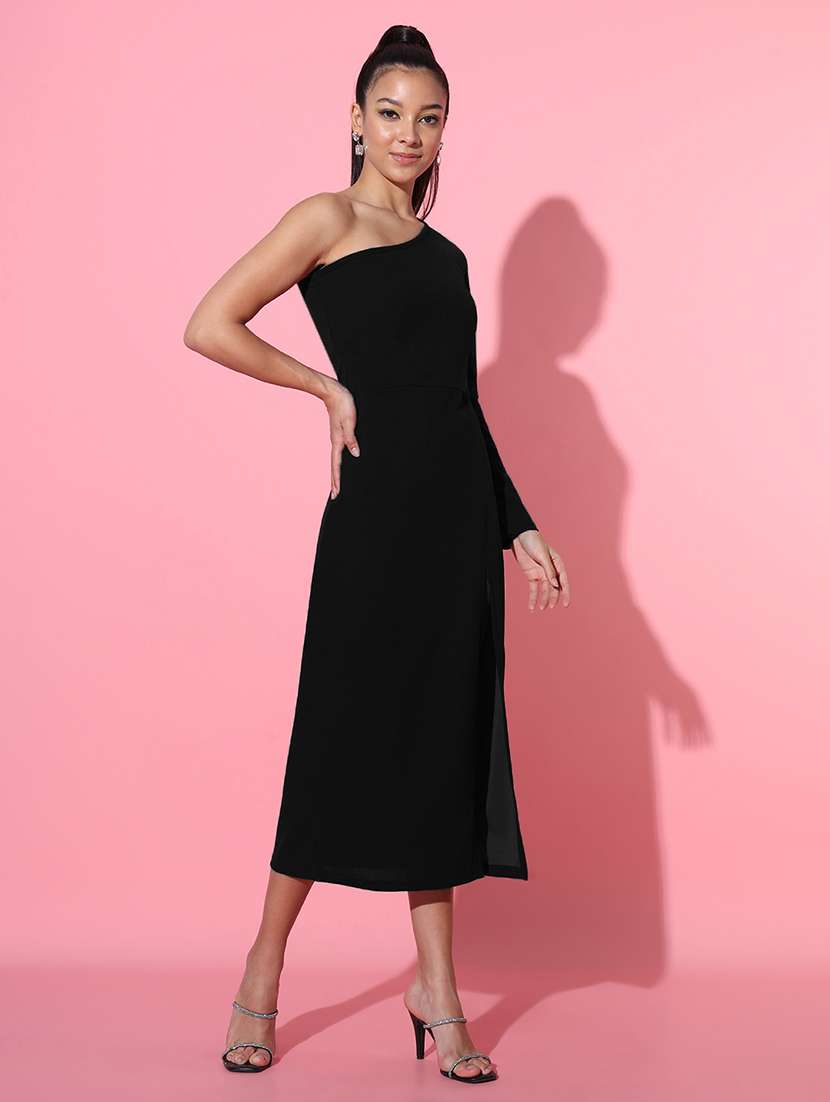 women black solids bodycon dress - 21374450 -  Standard Image - 1