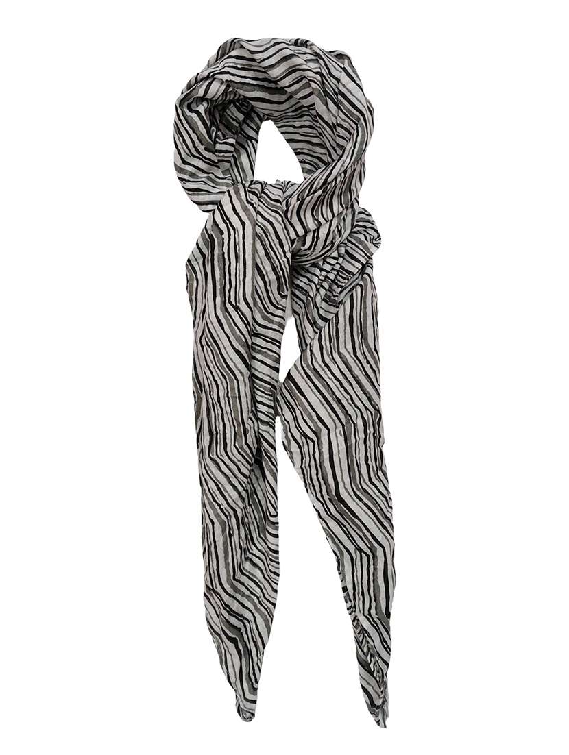 women printed cotton scarf - 21374499 -  Standard Image - 1