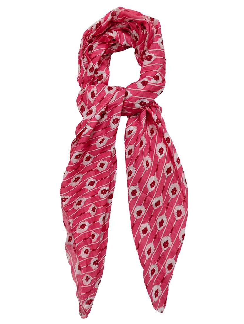 women printed cotton scarf