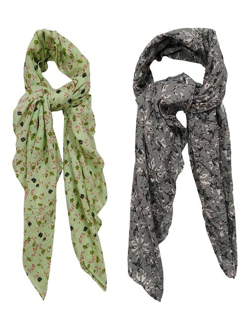 women pack of 2 printed scarves - 21374516 - Standard Image - 0