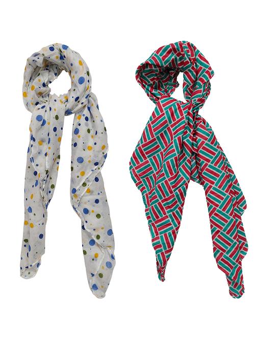 women pack of 2 printed scarves - 21374536 - Standard Image - 0