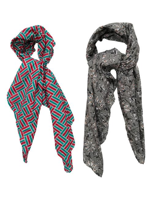 pack of 2 printed scarves - 21374545 - Standard Image - 0