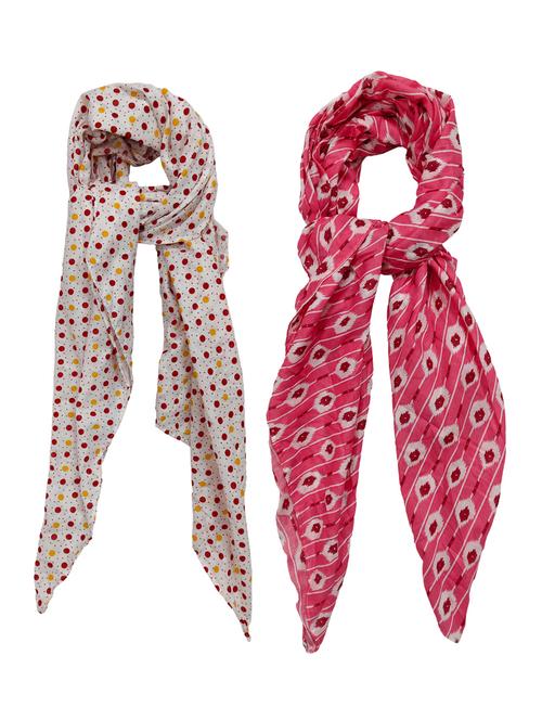 pack of 2 printed scarves - 21374550 - Standard Image - 0